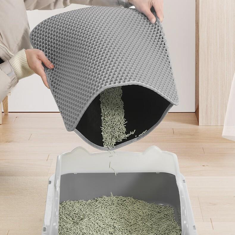 Extra Large Double Layer Cat Litter Mat with Anti-Splash and Leak Control