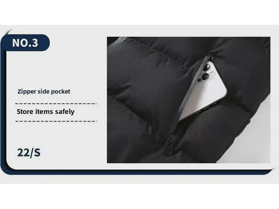 Men's Plus Size Korean Style Down Cotton Vest - Autumn/Winter Warm Waistcoat