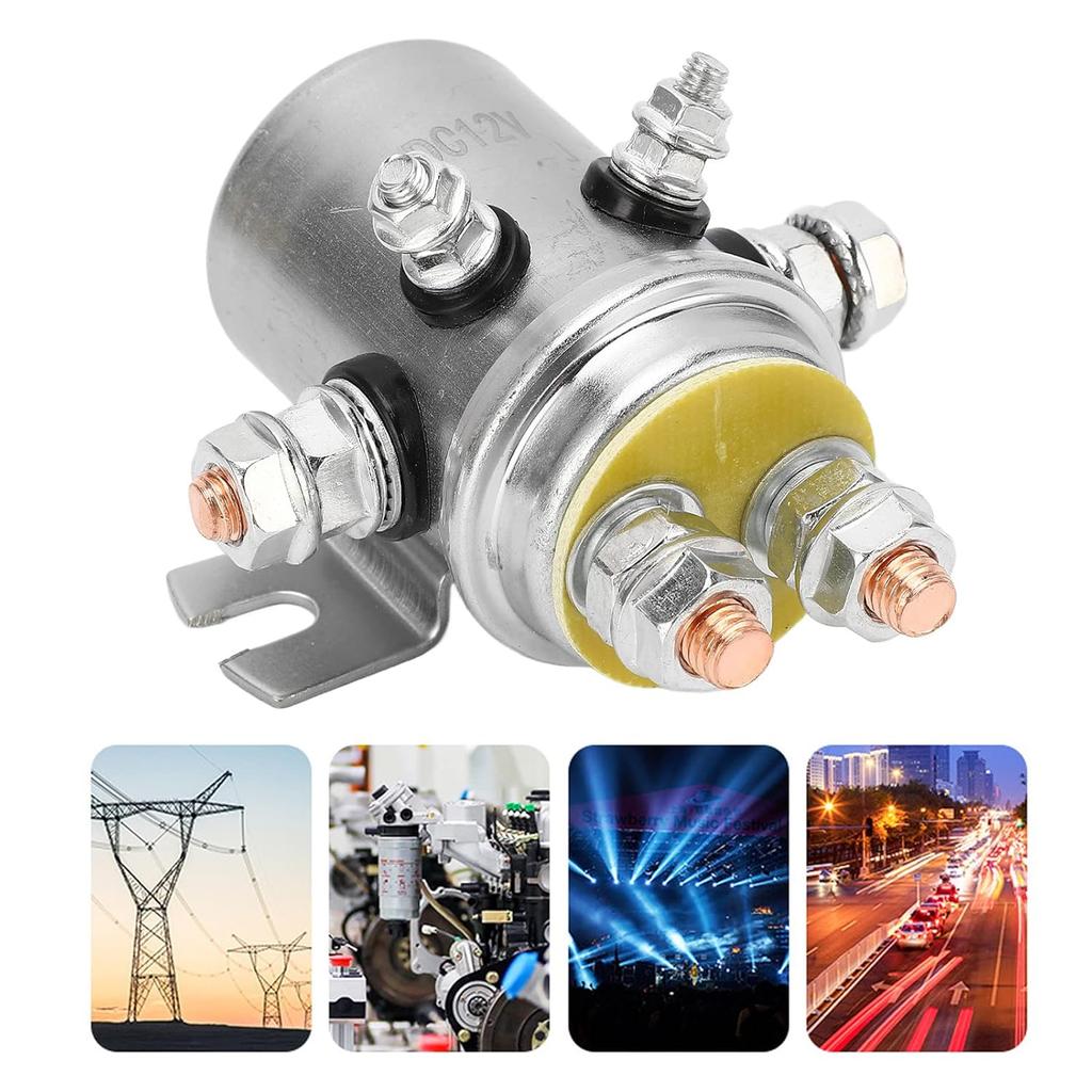 Winch Relay, Waterproof Relay 600A DC 12V Durable Brass Coil for Snowmobile Winch Solenoid Winch Relay Solenoid