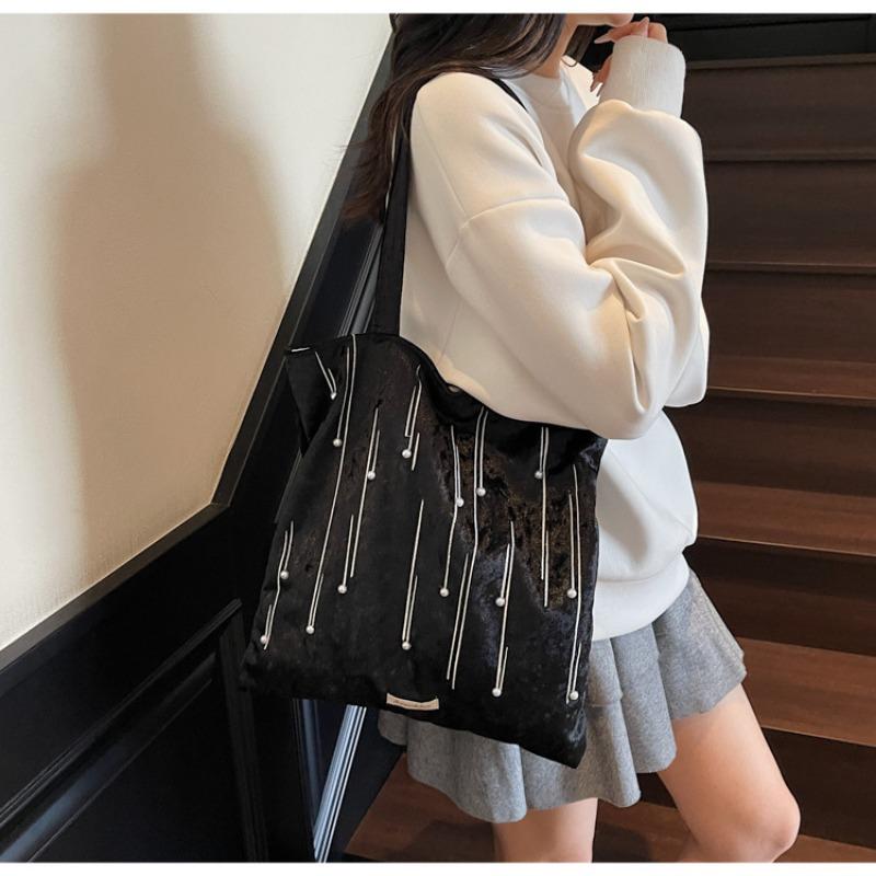 Cloth bag women's large-capacity new autumn and winter versatile casual shoulder bag high-end student tote bag