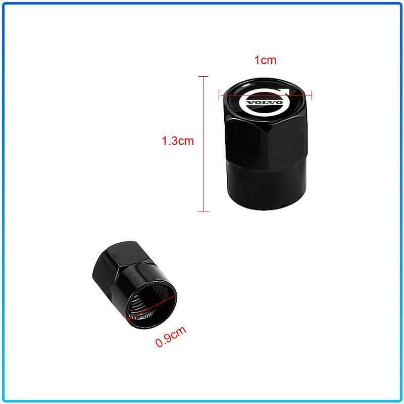 4Pcs Car Wheel Tire Valve Caps Dustproof Tyre Valve Stem Cap For Volvo XC90 XC60 XC40 V40 V50 V60 S40 S50 S60 S70 S80 S90 240 C70 Vnl Truck