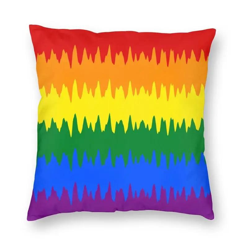 Nordische Gay Pride LGBT Regenbogenflagge Sofakissenbezug Weiche LGBTQ Lesben Wurfkissenhülle Für Wohnzimmer Heimdekoration
