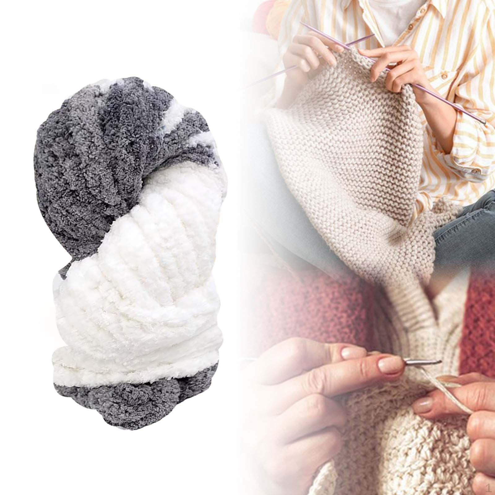 

Толстая шерстяная пряжа Jumbo трубчатая шаль для вязания крючком своими руками мягкий наполнитель вес объемный для подушки White Color Grey