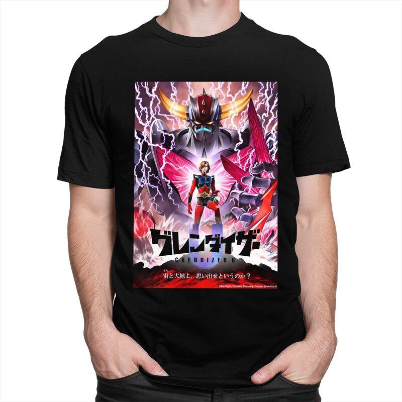 Custom UFO Robot Mazinger Z Tshirts for Men Short Sleeve Leisure T Shirt Grendizer Goldorak Tshirts Loose Fit 100 Cotton Tee
