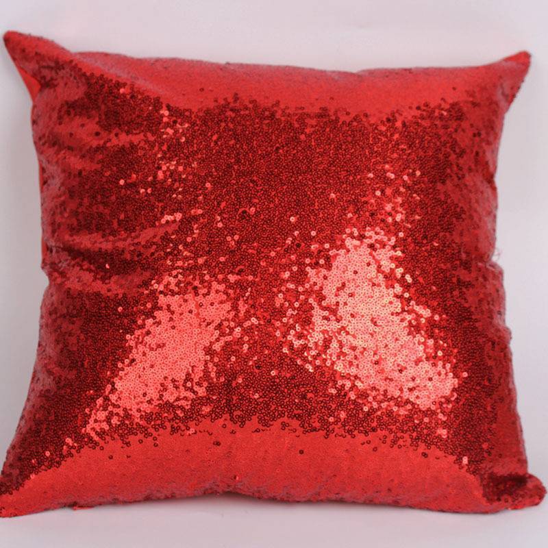40x40cm Sequin Pillow Cover With Solid Color Design For Bedroom And Living Room
