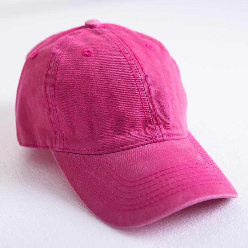 Retro and old washed baseball cap Men's trendy brand hat Women's spring and summer face small light board cap