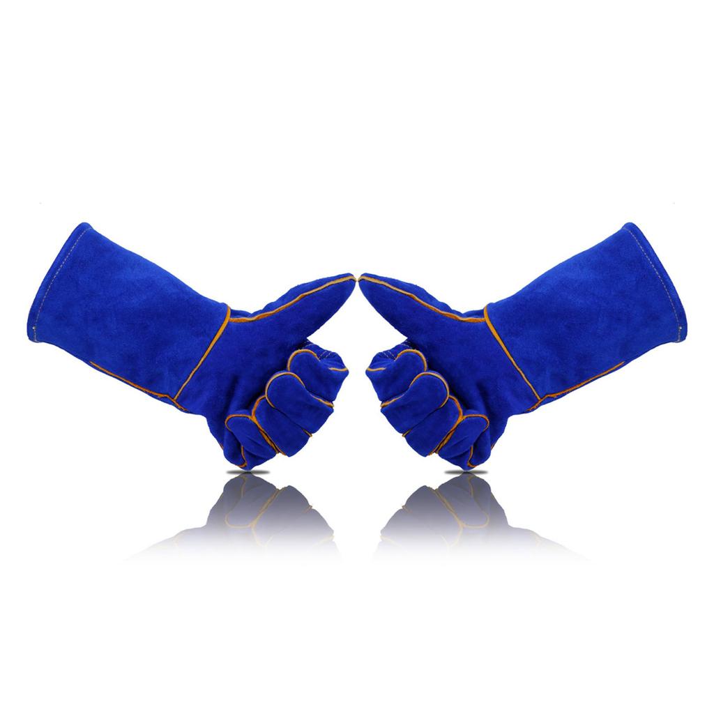 Leather Welding Gloves - Heat/Fire Resistant, Perfect for Gardening/Tig Weld/Beekeeping/BBQ-14inches