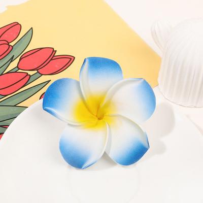 2ks Kvetinová sponka do vlasov Plumeria Protišmykové Farebné Bočné Spony Dekoratívne Plastové Vlasové Doplnky pre Ženy Dievčatá