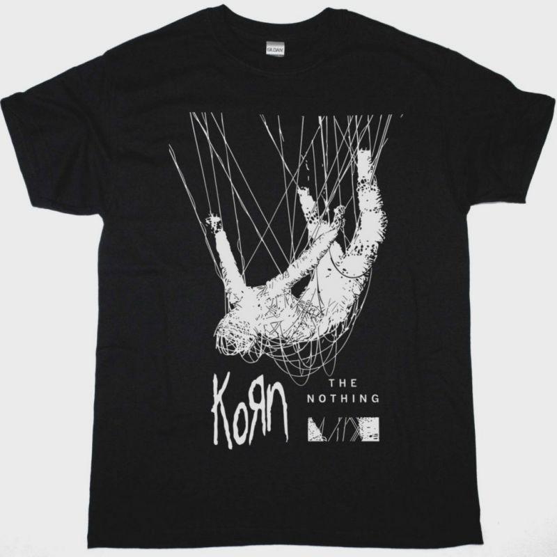 KORN Группа THE NOTHING Хлопковая черная футболка всех размеров для мужчин C371 Унисекс футболка XL