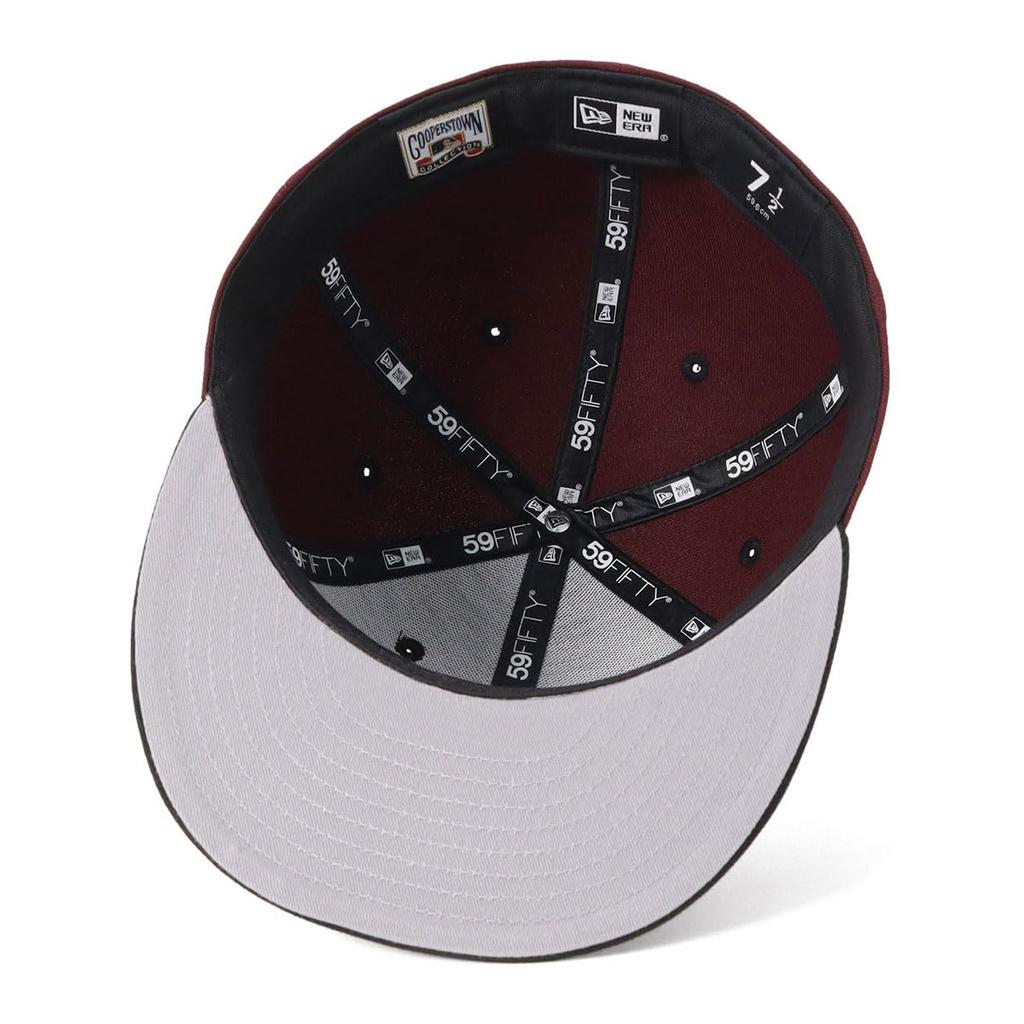 New Era 59FIFTY Side Patch MLB ONSPOTZ Special Edition CWS Size 7 5950 CHIWHICO WSC2005 MAR BLK Two-Tone Maroon/Black Cap, 1/2,
