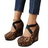 Fashion Ladies Shoes 2025 Fashion Shallow Women's High Heels New Leopard Print Casual Round Toe Best Seller Comfortable Platform Heels