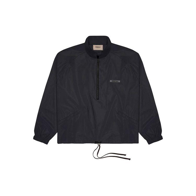 

Fear of God Essentials FW21 Track Jacket With Stand Collar And Half-Zip Unisex Jackets Black FOG-FW21-085 S