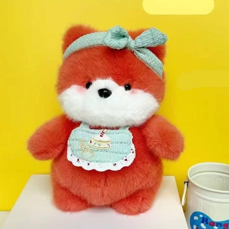 Cake Birthday Teddy Bear Plush Toy Stuffed Animal Doll Decoration Kids Gift