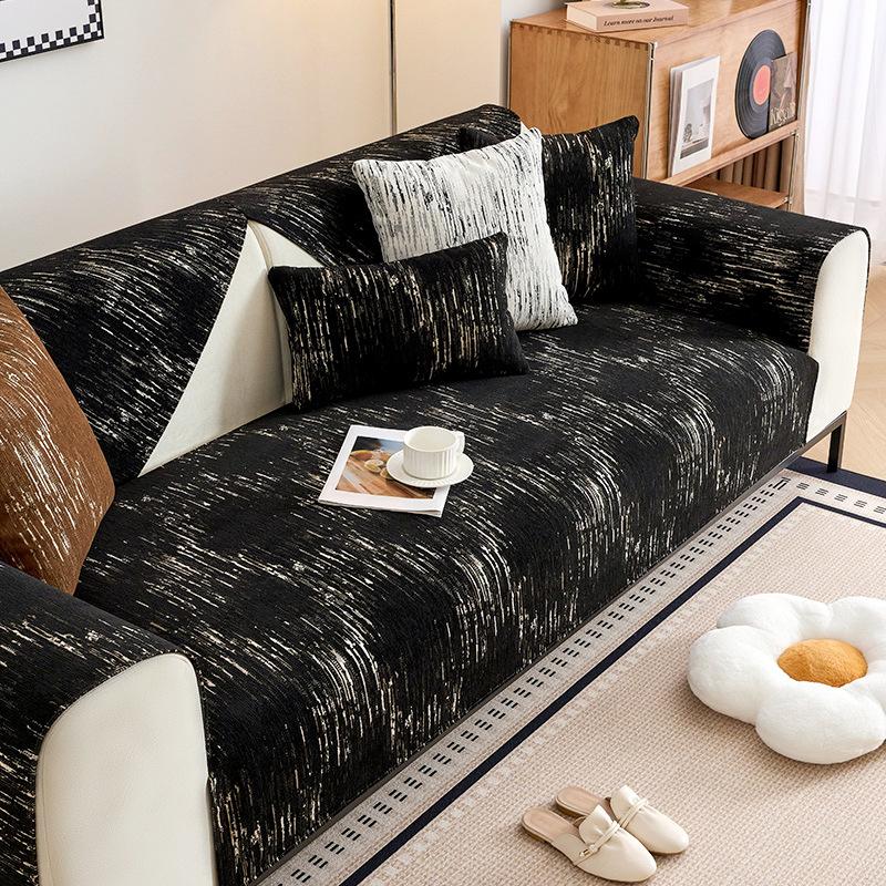 Four Season Universal Anti Slip Sofa Cover Comfortable Breathable Dust-proof Couch Cover Cloth   Chenier Sofa Cushion