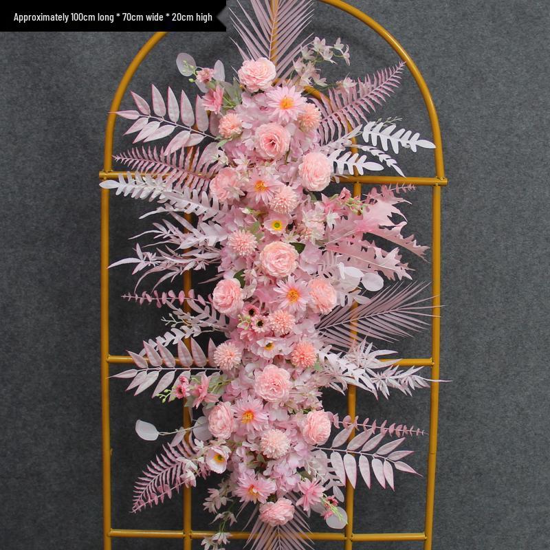 Blumen Kunstseide Blumenstreifen Set: Lange Hängegang-Anordnung & Hochzeitsaal-Dekor