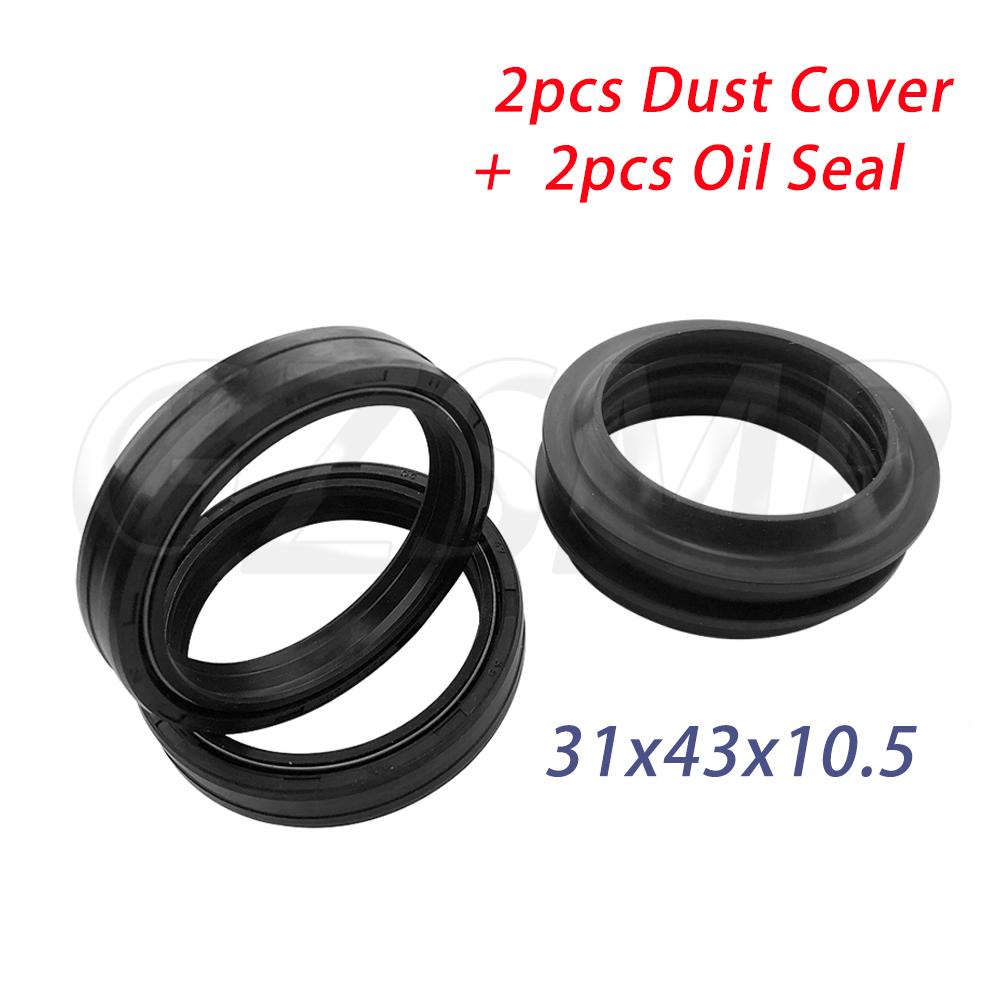 Motorcycle Front Fork Damper Oil Seal 31x43 Dust Seal 31x43x10.5 Fit for Yamaha TTR110 TTR125 TTR 110 125 1set 31x43x10.5mm