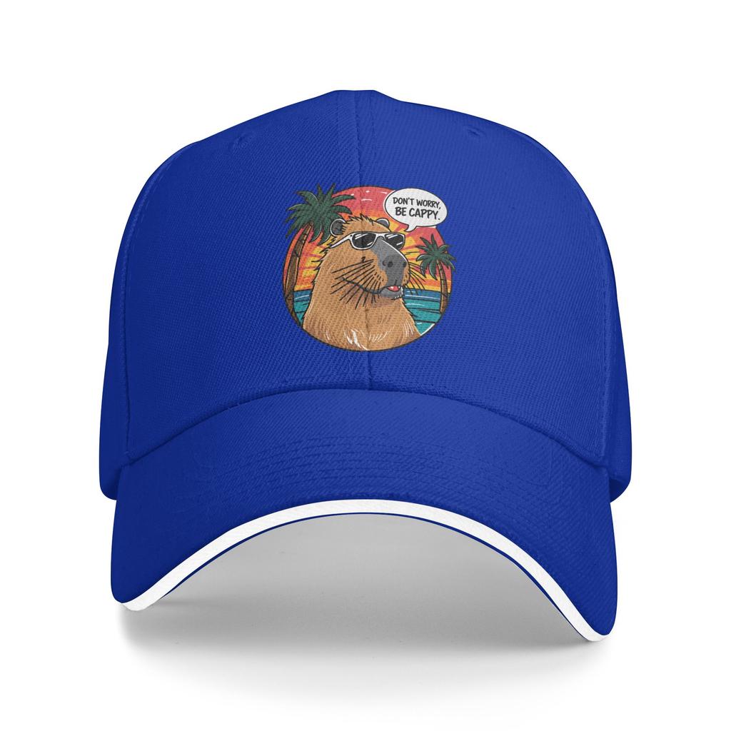 Capybara Dont worry Be Cappy Casual Baseball Cap Summer  Trucker Hat Tennis Skate Hip Hop Hats Women Men y2k Cool Baseball Caps