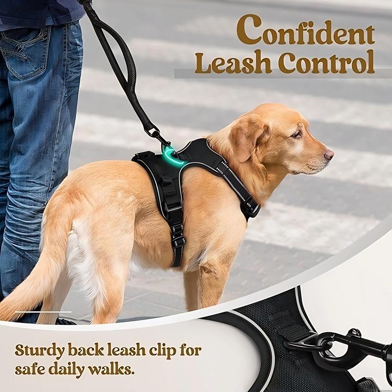 Dog Nylon Chest Harness and Leash for Large Pets