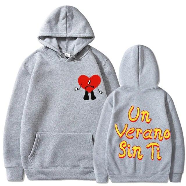 2022 New Bad Bunny Unisex's Women's Printed Hoodie Fashion Street Hip Hop Hoodie Sweatshirt Unisex High Quality Hot Sale Hoodie Unisex