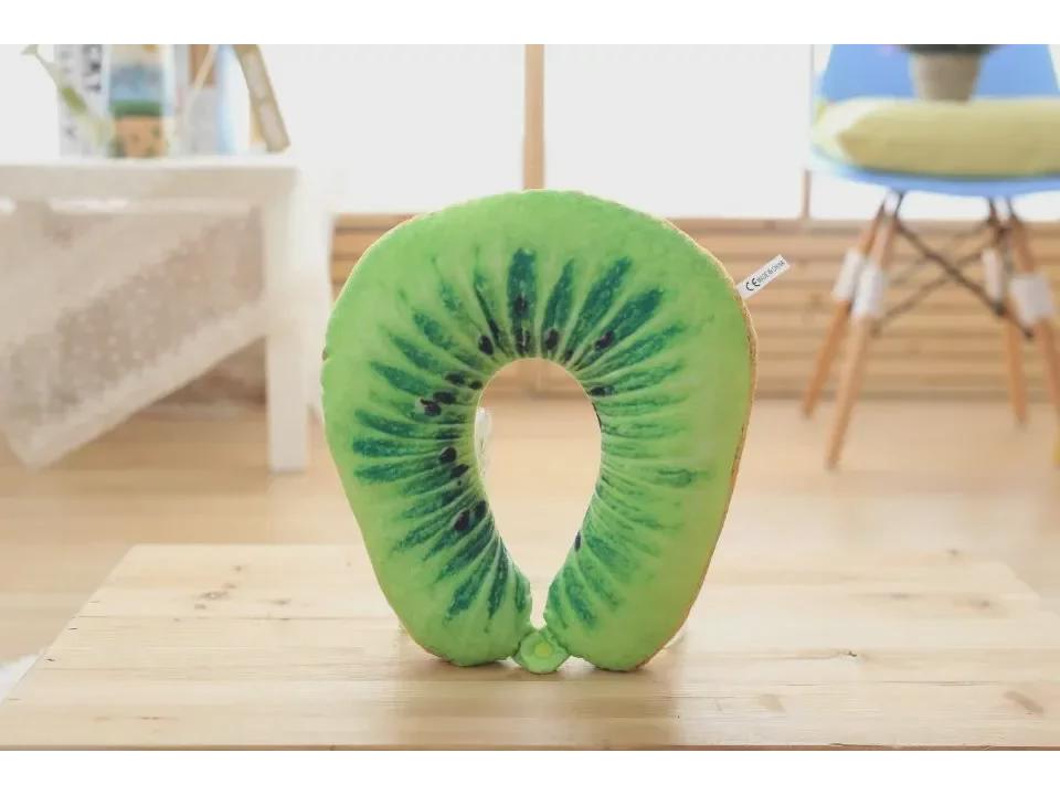 Cartoon Fruit & Pepper U-Shaped Neck Pillow: Big Shrimp Toy Travel Pillow for Naps