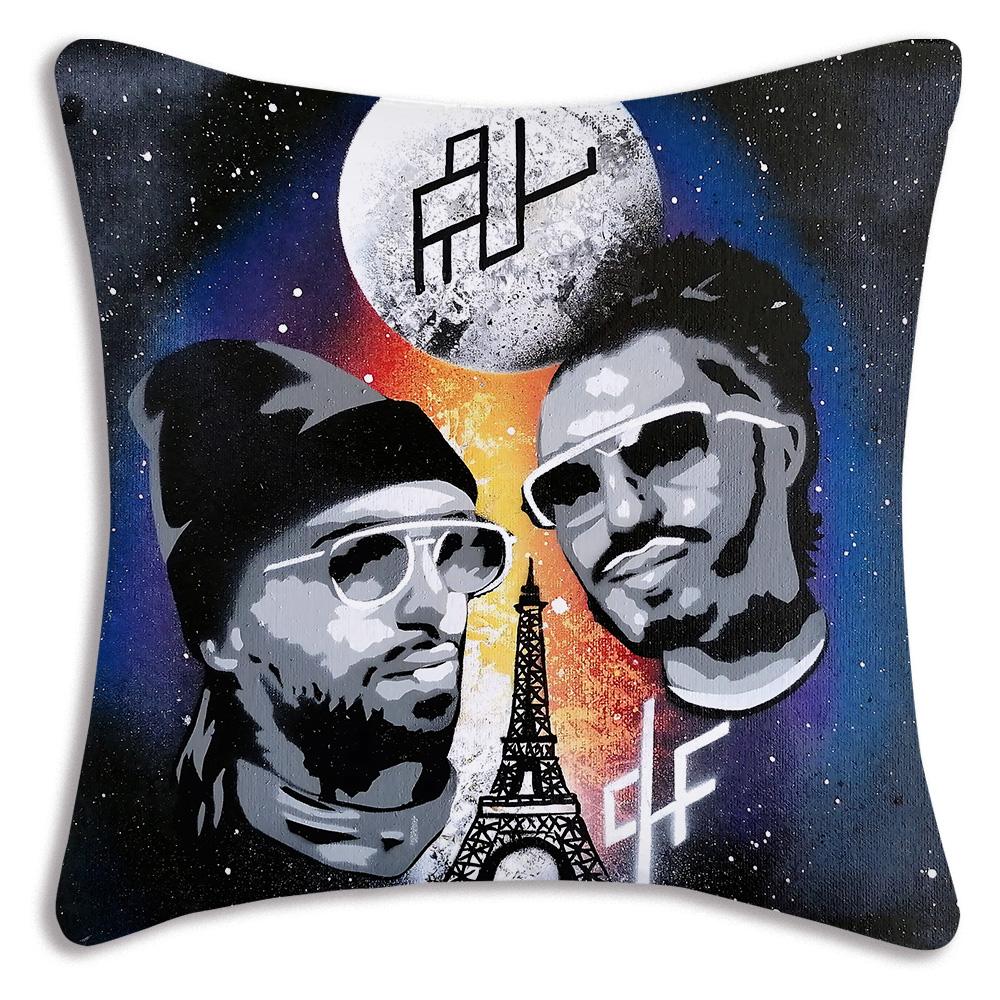 French rapper PNL Pillow Covers Cartoon Sofa Decorative Home Double-sided Printing Short Plush Cute Cushion Cover