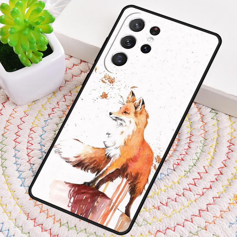 Fox Art Phone Case for Samsung Galaxy note 10 pro S26 Ultra S23 S24 FE S25 S21 S22 PLUS shockproof Cove