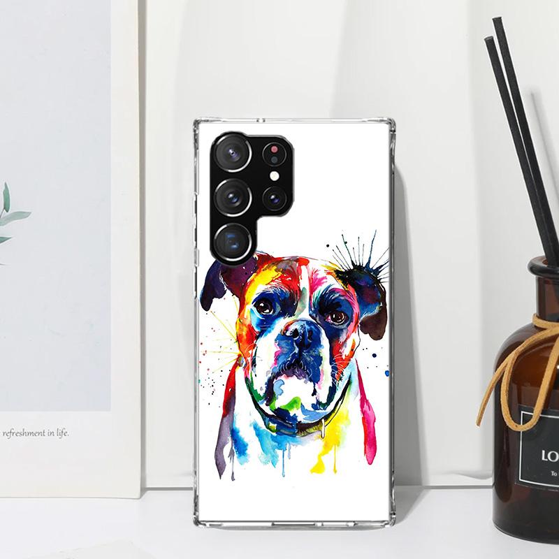 French Bulldog Dog Pug Phone Case For Samsung Galaxy S26 S25 Edge S24 FE S23 S22 Ultra S21 Plus S20 + Art Fundas Back Cover Gala