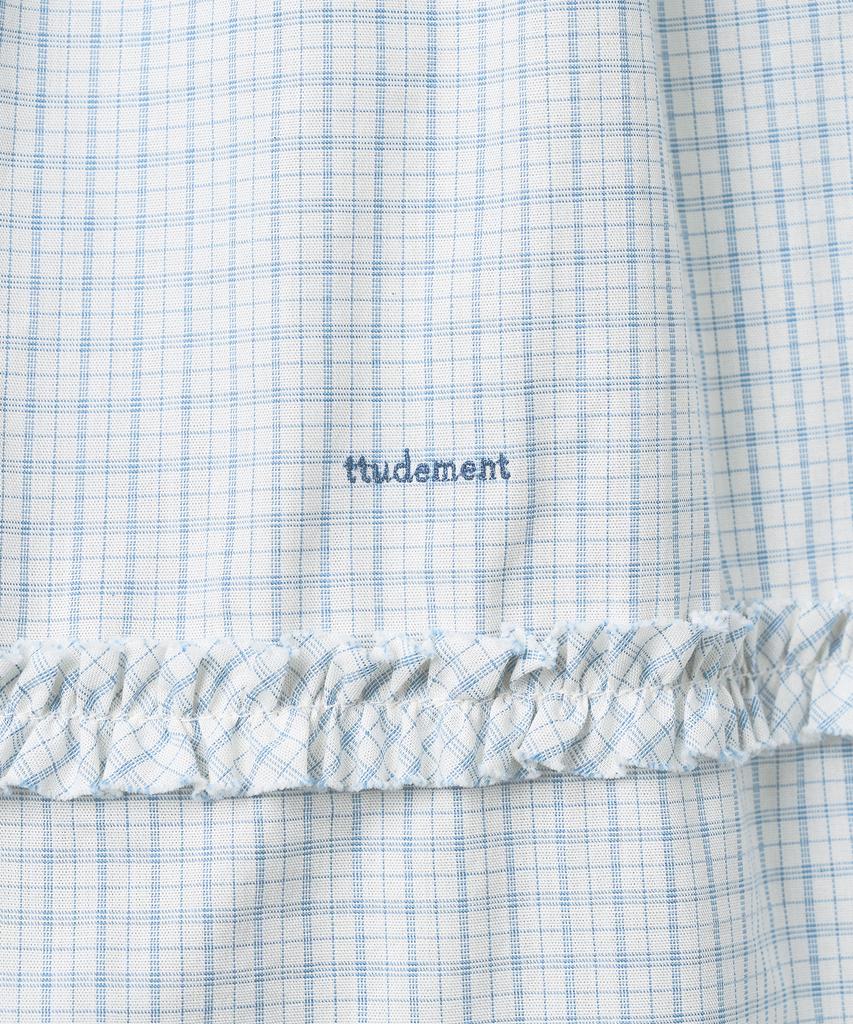 Tudment Check Tiered Skirt_Ivory