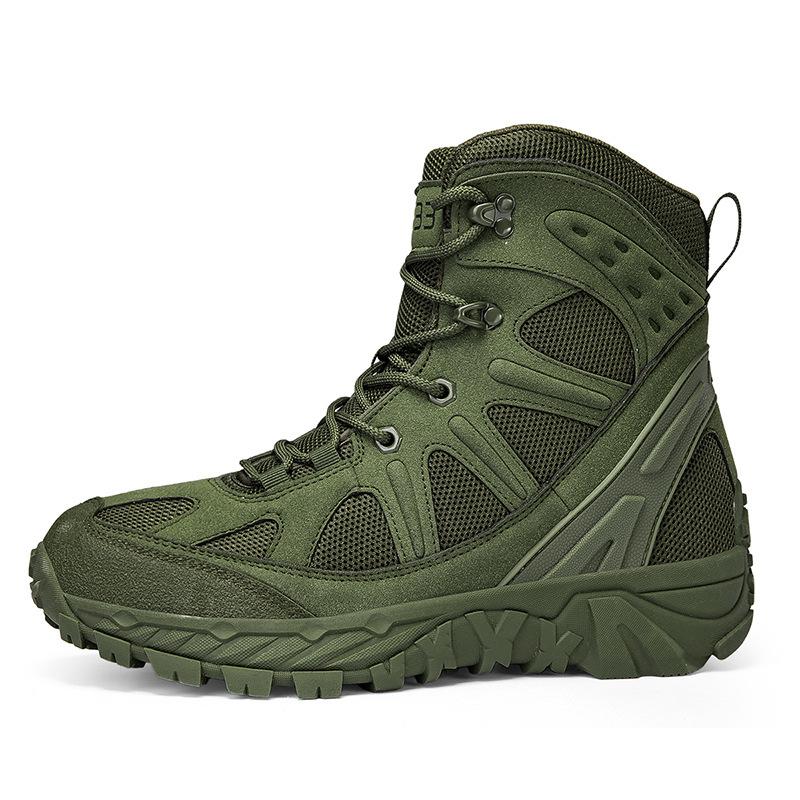 

Tactical boots men s wear-resistant and non-slip field special forces mountaineering boots 39-47 men 47 армія зелений колір