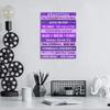 Gwisml Execution Quotes Wall Art,Purple pirational Canvas Frame Paintings For Office Home Workplace Wall Art Decor