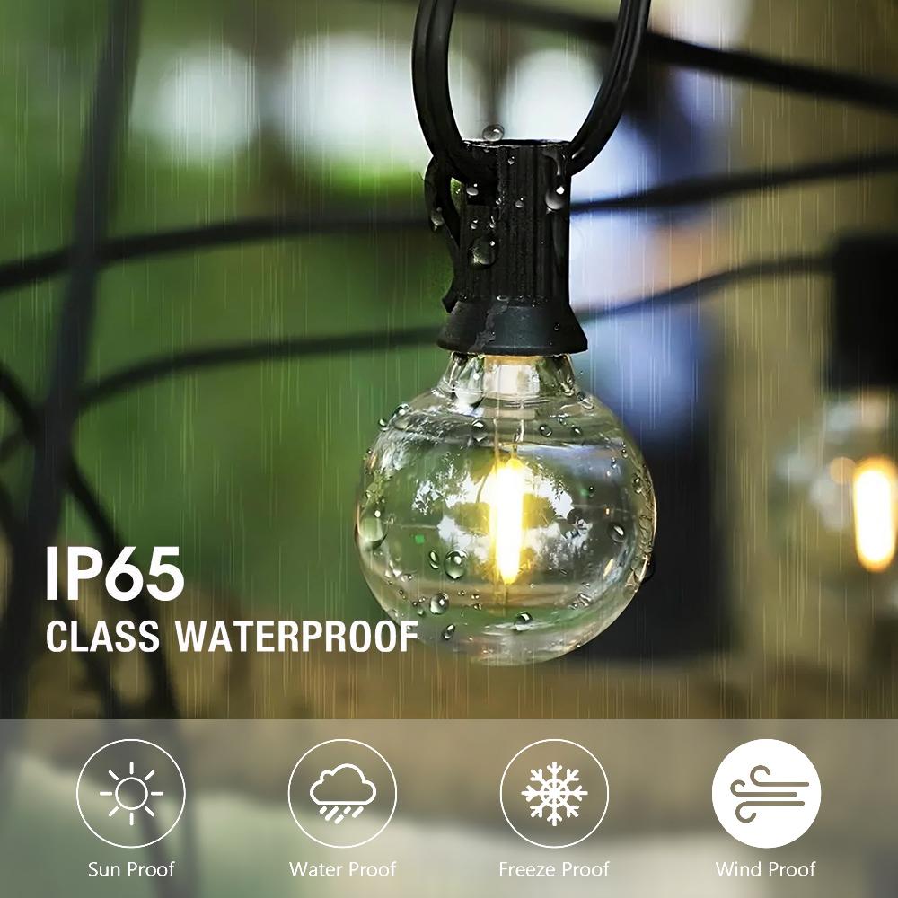 Outdoor G40 String Lights LED Waterproof Shatterproof Globe Bulb Fairy Lamp For Patio Garden Camping Christmas Decor String Lamp