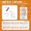 30-Piece Summer Style 3D Shell Press-on Nails, Medium-Long Almond Shape