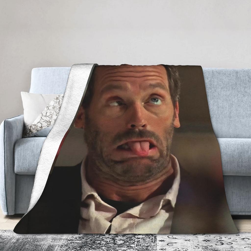 House MD Dr Gregory House Throw Blanket for Couch Fuzzy Soft Plush Blanket 50x60 Inches Multi-size Bedspreads for All Seasons