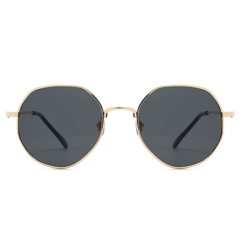 Polygon Metal Sunglasses Vintage Frame UV400 Protection Luxury Brand Design For Women Men Sun Glasses Mirror Lens