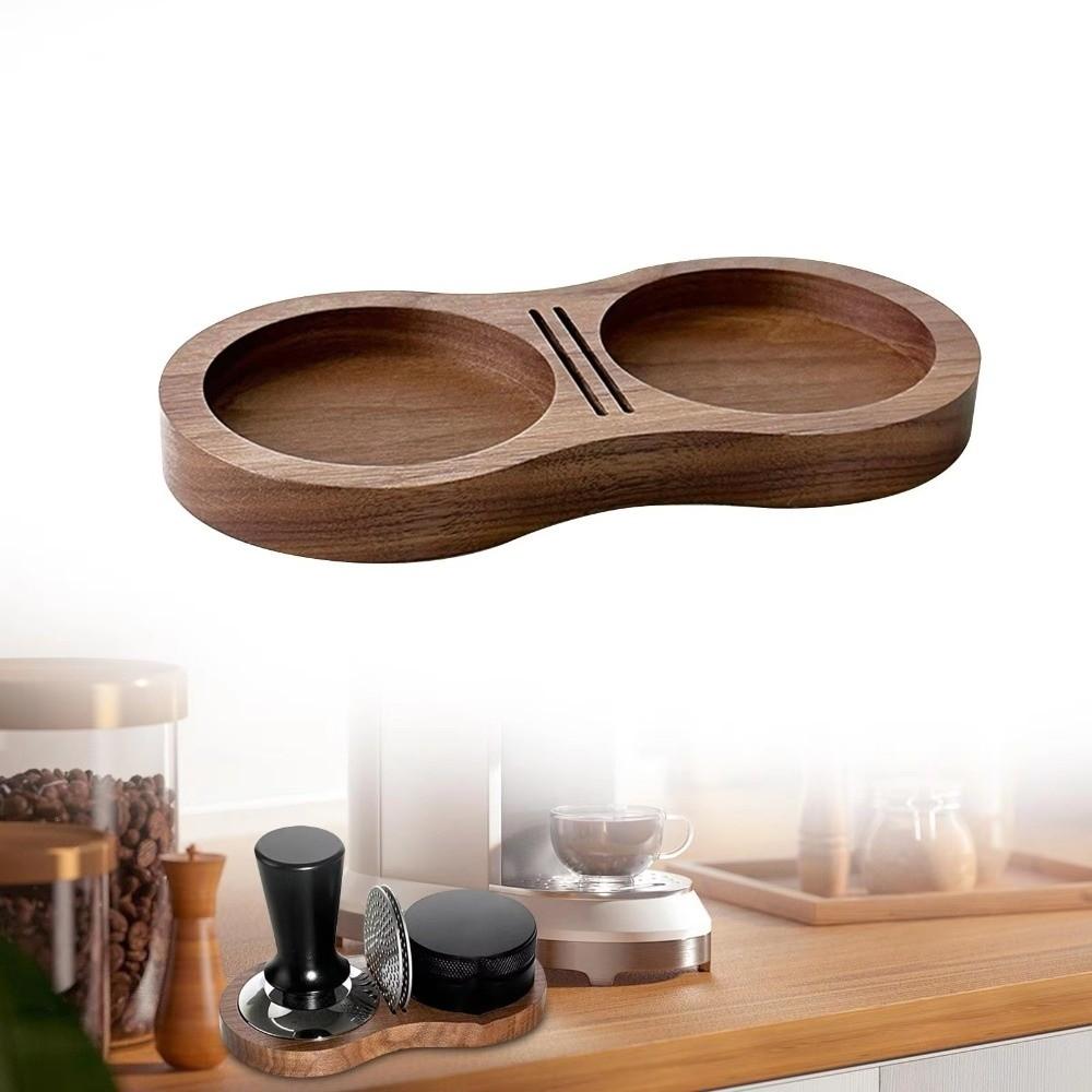 Non-Slip Bottom Coffee Tamper Station Professional Wooden Coffee Tamper Mat  Coffee Brewing