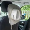 Foldable Car Seat Hat Rack, 2pcs Black Double Hat Holder for Car Interior Organization