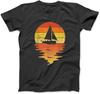 Sailing Shirt Retro Sunset 70s Vintage Sailboat T-Shirt NGO Mens Womens Sweatshirt Hoodie Longsleeve Gift Black