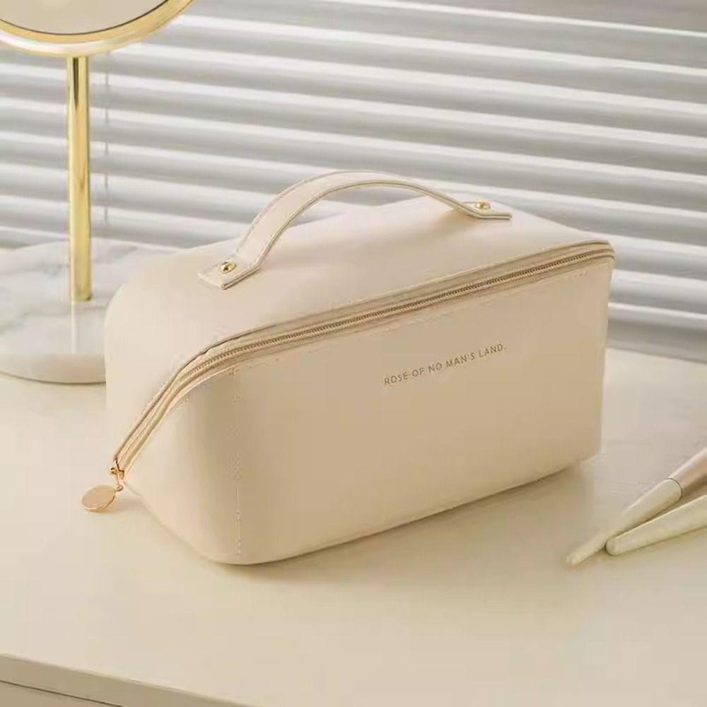 Portable Handheld Cosmetic Case Large Capacity Travel Toiletry Bag Pillow Makeup Bag  Travel