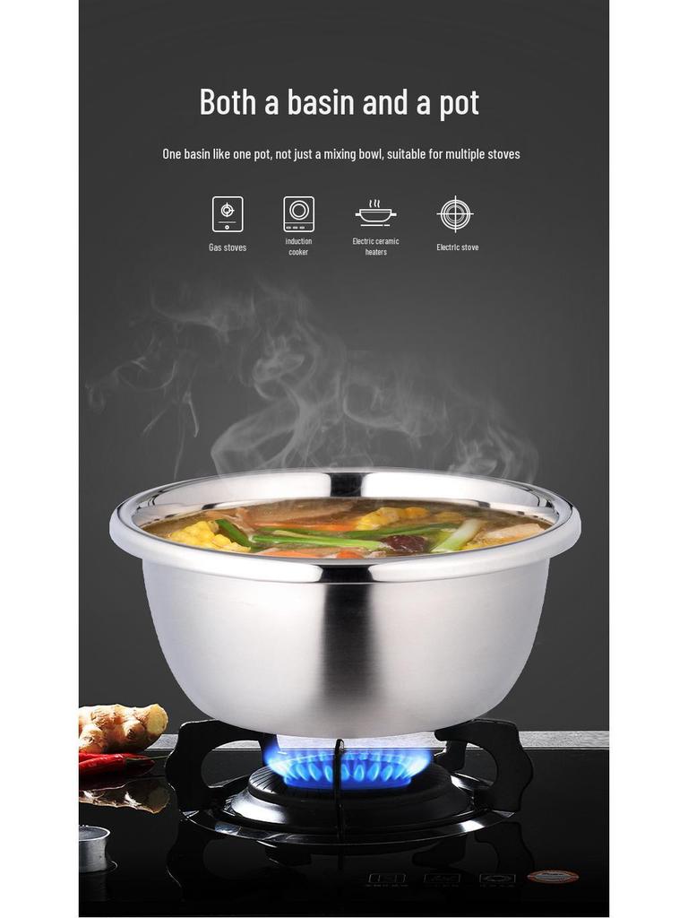 3-in-1 Stainless Steel Kitchen Set: Vegetable Washing Basin, Drain Basket, Grater, and Rice Sieve.