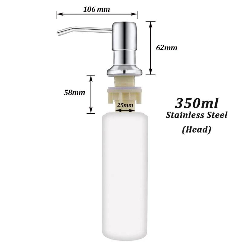 Kit de tube d'extension pour distributeur de savon en acier inoxydable, distributeur de savon liquide pour évier de cuisine, pompe à pression manuelle pour détergent et lotion de salle de bain