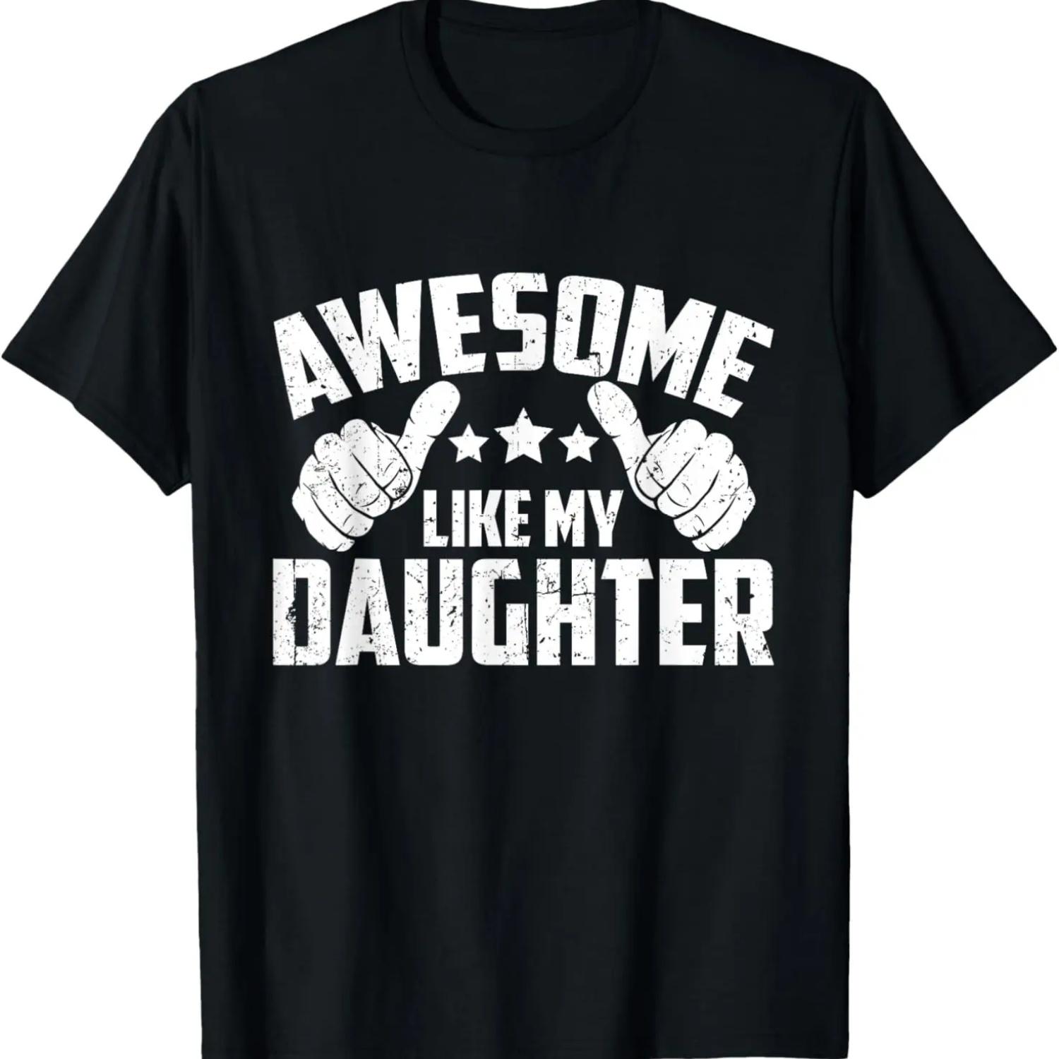 

Крутой Как Моя Дочь Подарки Смешной День Отца Папа Дочери Футболка XXXXXL чёрный