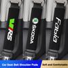 Car Seat Belt Cover Shoulder Protector Pad For S Skoda Kodiaq Fabia Kamiq Karoq Octavia 3 A5 A7 Rapid Scala Auto Accessory