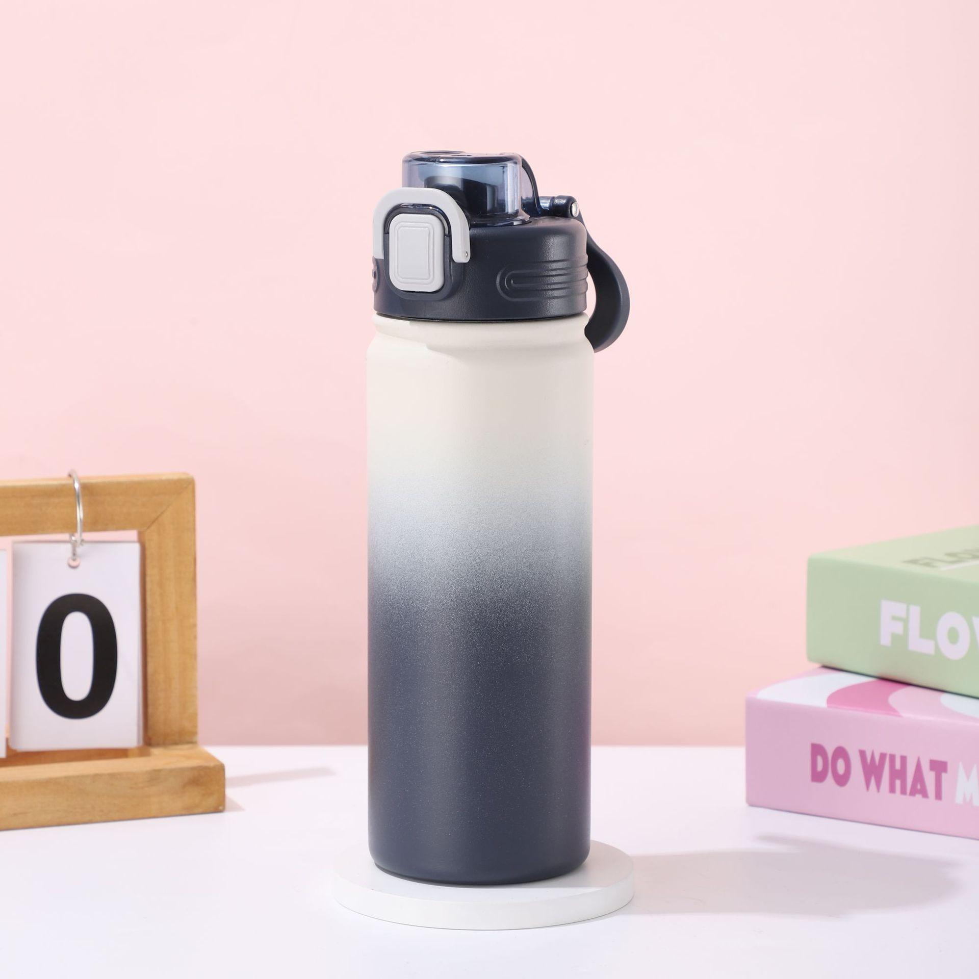 

Thermos Mug, High Value, Gradient Large-Capacity Direct Drinking Cup, Stainless Steel Portable Bouncing Cup For Male And Female Students 550ml