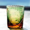 Hand-Carved Edo Kiriko 'Wind God' Crystal Whiskey Glass