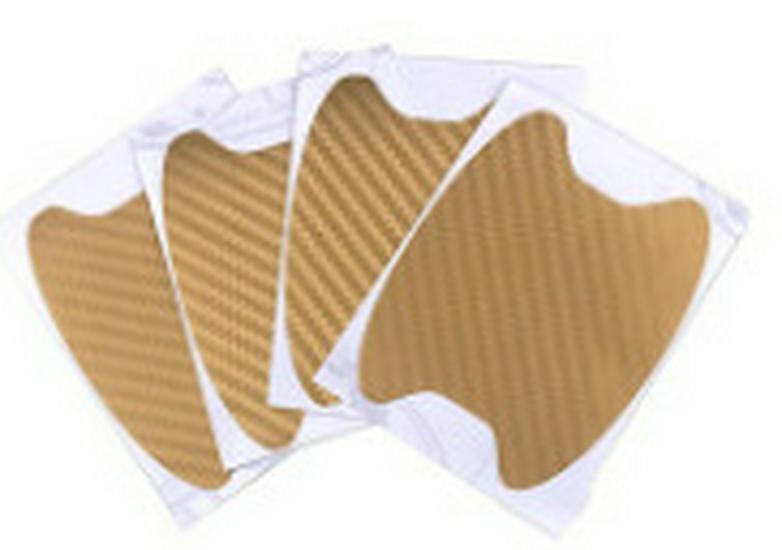 4pcs Carbon Fiber Car Door Handle Protective Stickers - A Style