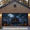 1 piece of 2D flat background fabric Halloween pumpkin lantern and castle ghost background fabric wooden board wallzyc