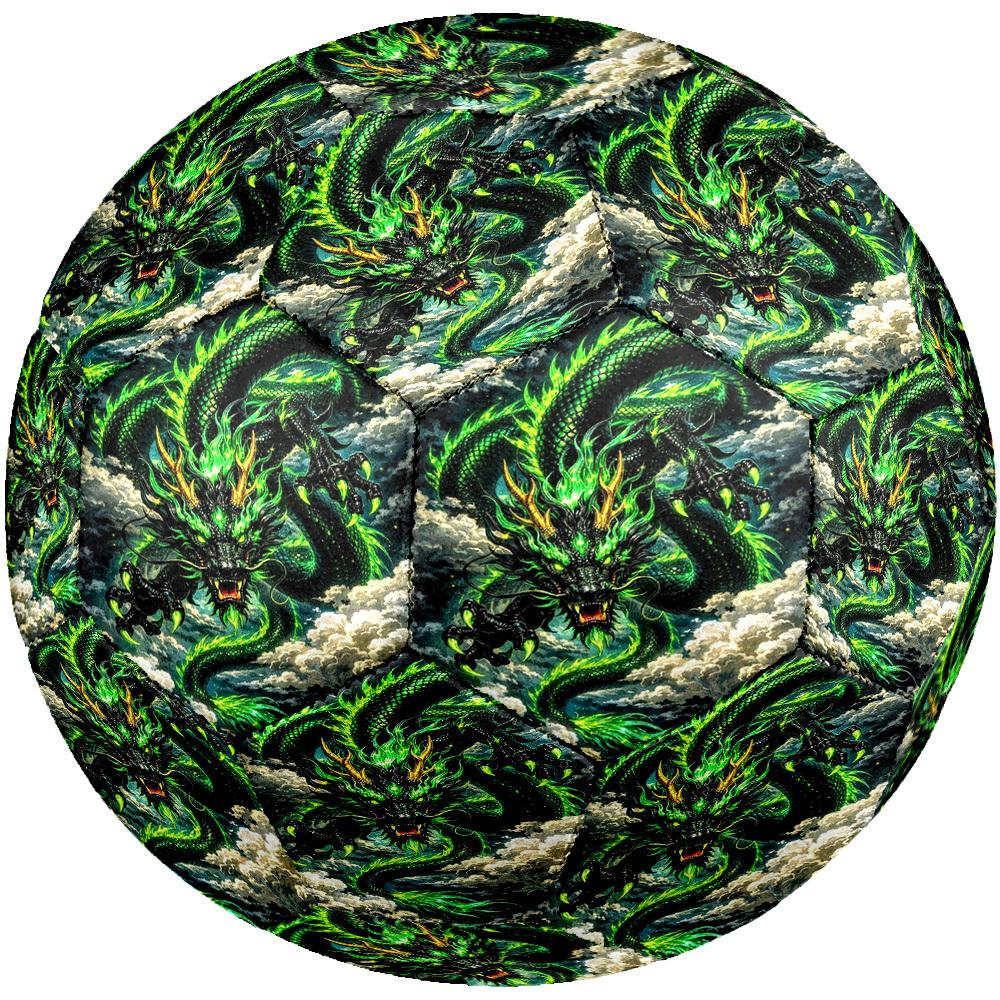 1pc Green Dragon Sky Theme Soccer Ball Football, Size 5, Lightweight PVC, Outdoor Training Soccer Ball,Gift C6546