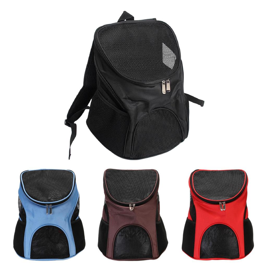 Pet Carrier Mesh Backpack, Cat Breathable , Portable Ventilated and Outdoor Collapsible Red