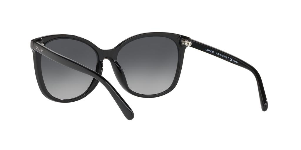 Coach Sunglasses 0HC8271U POLARIZED 5002T3 GREY GRADIENT POLAR LENS 57 BLACK/DARK