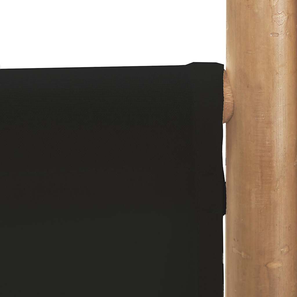 4 Piece Folding Screen 160 Cm Bamboo and Canvas